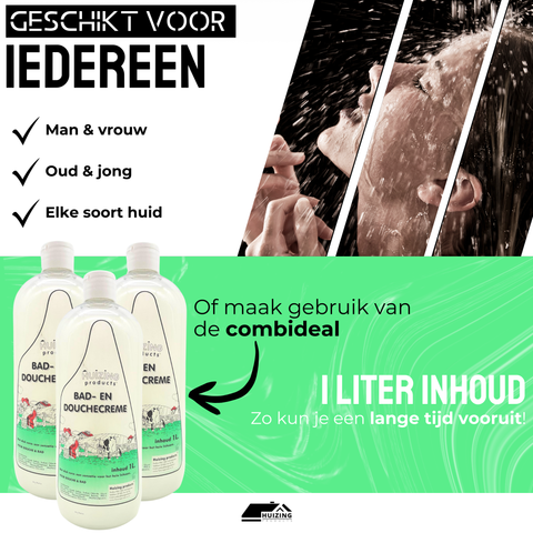 Image of Uiercrème Bad & Douchegel 1 Liter