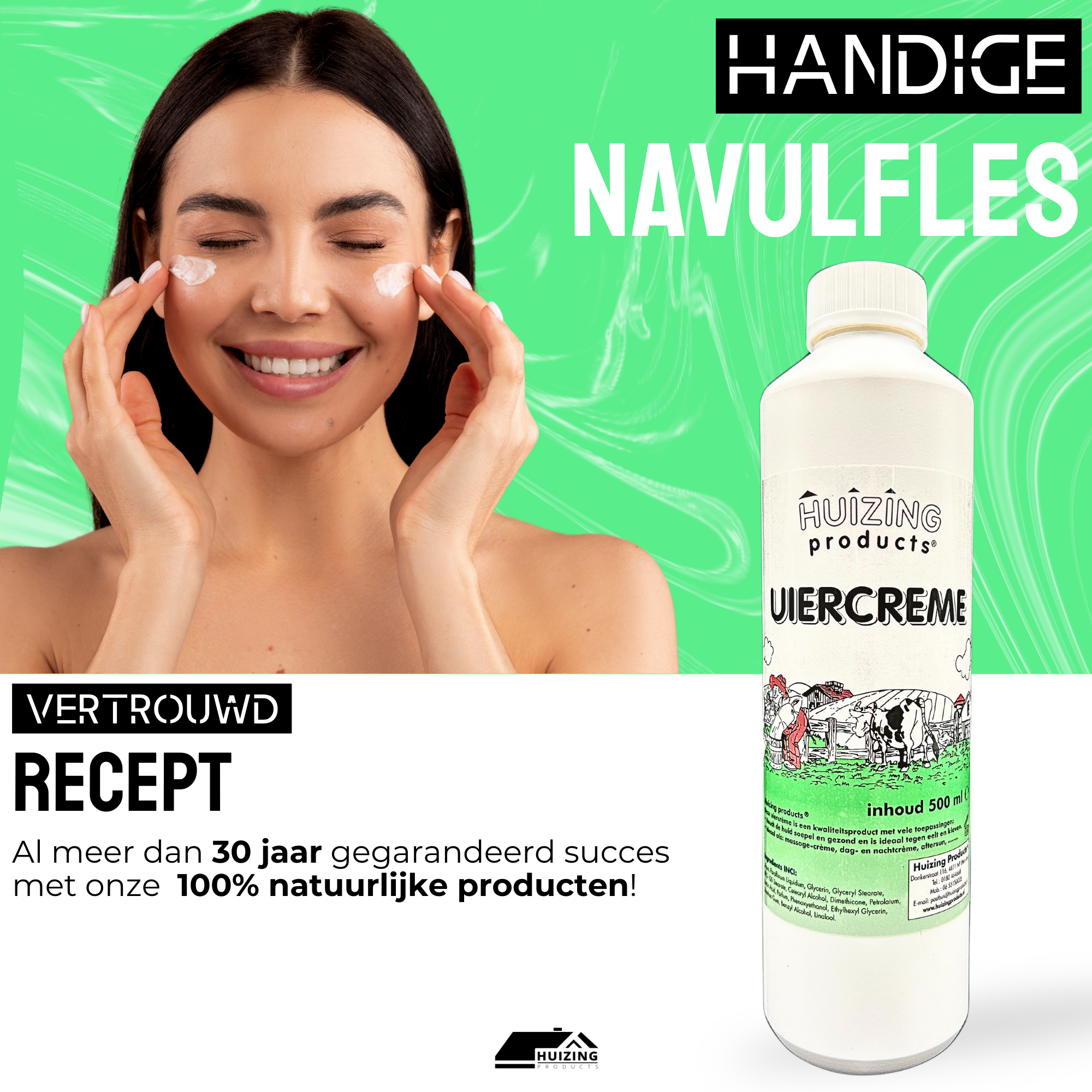 Uiercrème Navulling 500 ml